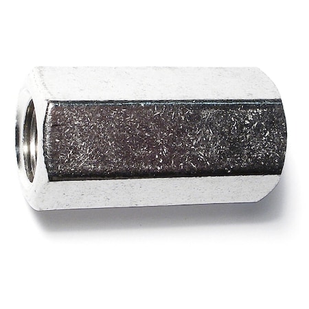 Midwest Fastener Coupling Nut, 5/8"-11, 18-8 Stainless Steel, Not Graded, 1-25/32 in Lg, 2 PK 33832